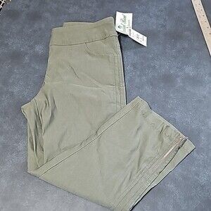 Coconut Row Palm Beach Pull On Pants Zip Ankle Black Womens 8